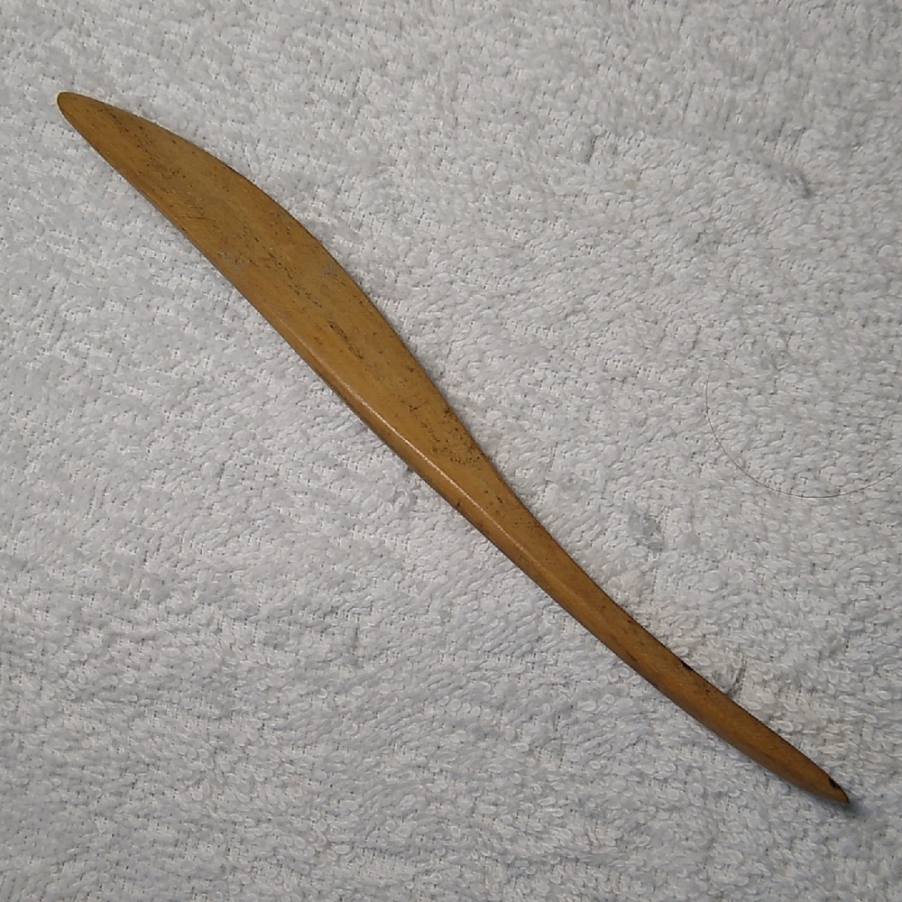 Vintage 80's wooden hair/bun stick